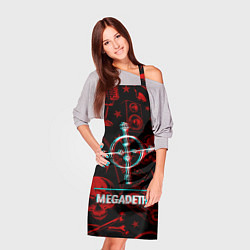 Фартук кулинарный Megadeth rock glitch, цвет: 3D-принт — фото 2