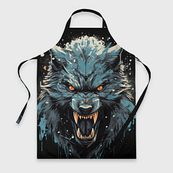 Фартук кулинарный Fantasy blue wolf, цвет: 3D-принт