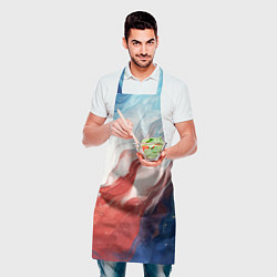 Фартук кулинарный Белый синий красный, цвет: 3D-принт — фото 2