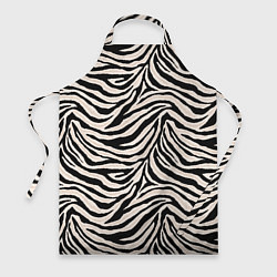 Фартук кулинарный Полосатая шкура зебры, белого тигра, цвет: 3D-принт