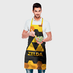 Фартук кулинарный Zelda - gold gradient, цвет: 3D-принт — фото 2