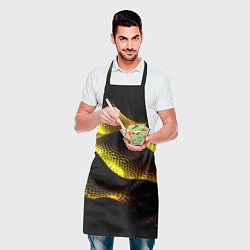 Фартук кулинарный Золотистые линии, цвет: 3D-принт — фото 2