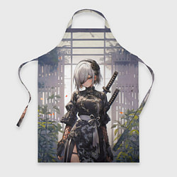 Фартук кулинарный Nier automata девушка с мечами, цвет: 3D-принт