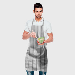 Фартук кулинарный Серые доски, цвет: 3D-принт — фото 2
