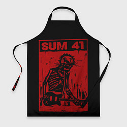 Фартук кулинарный Sum41 - Skeleton, цвет: 3D-принт