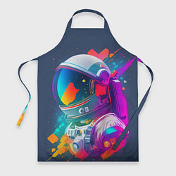 Фартук кулинарный Космонавт - акварельные мазки, цвет: 3D-принт