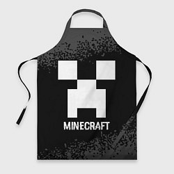 Фартук кулинарный Minecraft glitch на темном фоне, цвет: 3D-принт