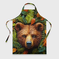 Фартук кулинарный Медведь в листьях, цвет: 3D-принт