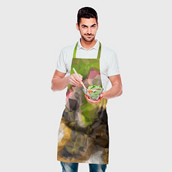 Фартук кулинарный Green brown pattern, цвет: 3D-принт — фото 2