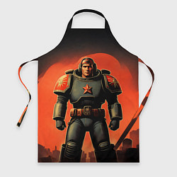 Фартук кулинарный Космический десантник ретро, цвет: 3D-принт