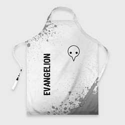 Фартук кулинарный Evangelion glitch на светлом фоне: надпись, символ, цвет: 3D-принт