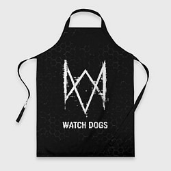 Фартук кулинарный Watch Dogs glitch на темном фоне, цвет: 3D-принт