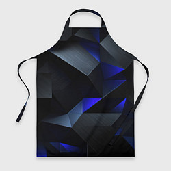 Фартук кулинарный Black blue abstract, цвет: 3D-принт