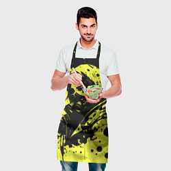 Фартук кулинарный Девушка в респираторе и кляксы чернил, цвет: 3D-принт — фото 2