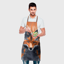 Фартук кулинарный Нарисованная огненная лиса, цвет: 3D-принт — фото 2