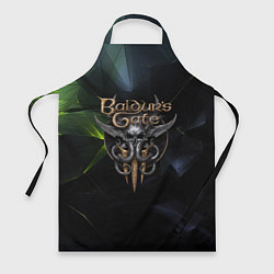 Фартук кулинарный Baldurs Gate 3 logo dark green, цвет: 3D-принт