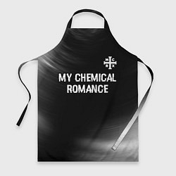 Фартук кулинарный My Chemical Romance glitch на темном фоне: символ, цвет: 3D-принт