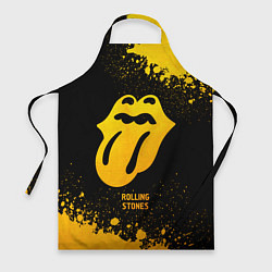 Фартук кулинарный Rolling Stones - gold gradient, цвет: 3D-принт