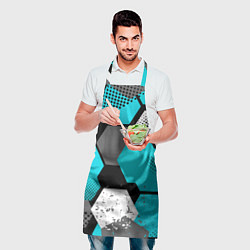 Фартук кулинарный Шестиугольники абстрактный фон, цвет: 3D-принт — фото 2