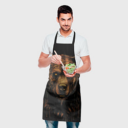Фартук кулинарный Медведь иллюстрация, цвет: 3D-принт — фото 2