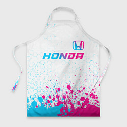 Фартук кулинарный Honda neon gradient style: символ сверху, цвет: 3D-принт