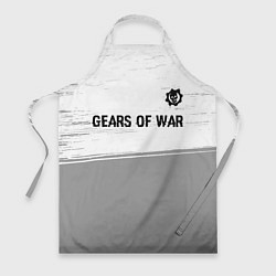Фартук кулинарный Gears of War glitch на светлом фоне: символ сверху, цвет: 3D-принт