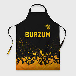 Фартук кулинарный Burzum - gold gradient: символ сверху, цвет: 3D-принт