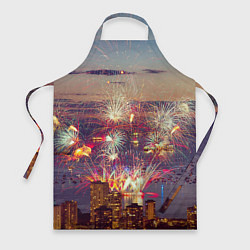 Фартук кулинарный Салют в ночном небе, цвет: 3D-принт