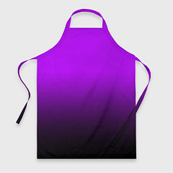 Фартук кулинарный Градиент фиолетово-чёрный, цвет: 3D-принт