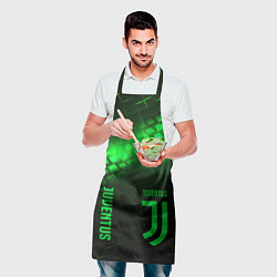 Фартук кулинарный Juventus green logo neon, цвет: 3D-принт — фото 2