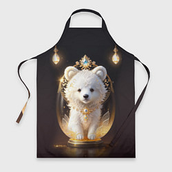 Фартук кулинарный Белый медвежонок с фонариками, цвет: 3D-принт