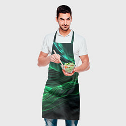 Фартук кулинарный Зеленая абстракция, цвет: 3D-принт — фото 2