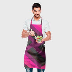 Фартук кулинарный Розовый и тёмный паттерн, цвет: 3D-принт — фото 2