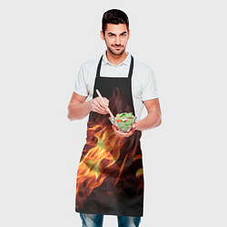 Фартук кулинарный Огненный фон, цвет: 3D-принт — фото 2
