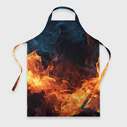 Фартук кулинарный Fire black background, цвет: 3D-принт