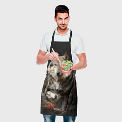 Фартук кулинарный Волчица с волчонком, цвет: 3D-принт — фото 2
