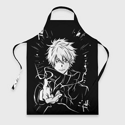 Фартук Сатору Годжо - черно-белый