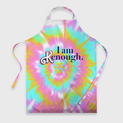 Фартук кулинарный I am Kenough - retro tie-dye, цвет: 3D-принт