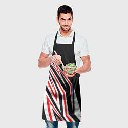 Фартук кулинарный Хонда - белый и красный, цвет: 3D-принт — фото 2