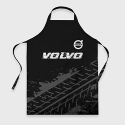 Фартук Volvo speed на темном фоне со следами шин: символ
