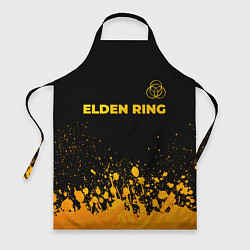 Фартук кулинарный Elden Ring - gold gradient: символ сверху, цвет: 3D-принт