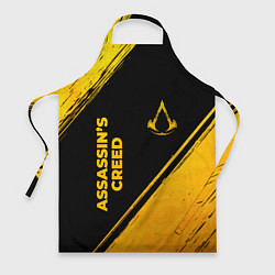 Фартук кулинарный Assassins Creed - gold gradient: надпись, символ, цвет: 3D-принт