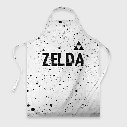 Фартук кулинарный Zelda glitch на светлом фоне: символ сверху, цвет: 3D-принт