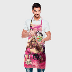 Фартук кулинарный Барби в стиле поп арт, цвет: 3D-принт — фото 2