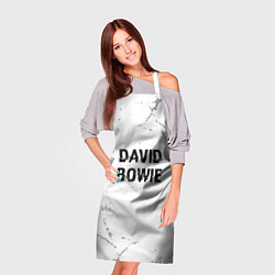 Фартук кулинарный David Bowie glitch на светлом фоне: символ сверху, цвет: 3D-принт — фото 2