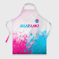 Фартук Suzuki neon gradient style: символ сверху