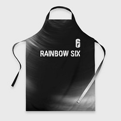 Фартук кулинарный Rainbow Six glitch на темном фоне: символ сверху, цвет: 3D-принт