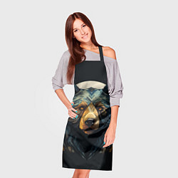 Фартук кулинарный Арт осенний медведь, цвет: 3D-принт — фото 2