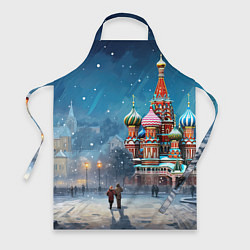Фартук кулинарный Новогодняя Москва, цвет: 3D-принт