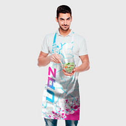 Фартук кулинарный UAZ neon gradient style вертикально, цвет: 3D-принт — фото 2